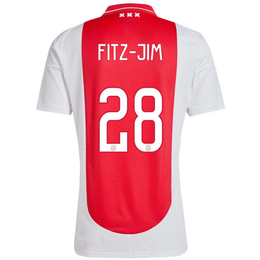 Kids Football Kian Fitz-Jim #28 Red White Home Jersey 2024/25 T-Shirt Za