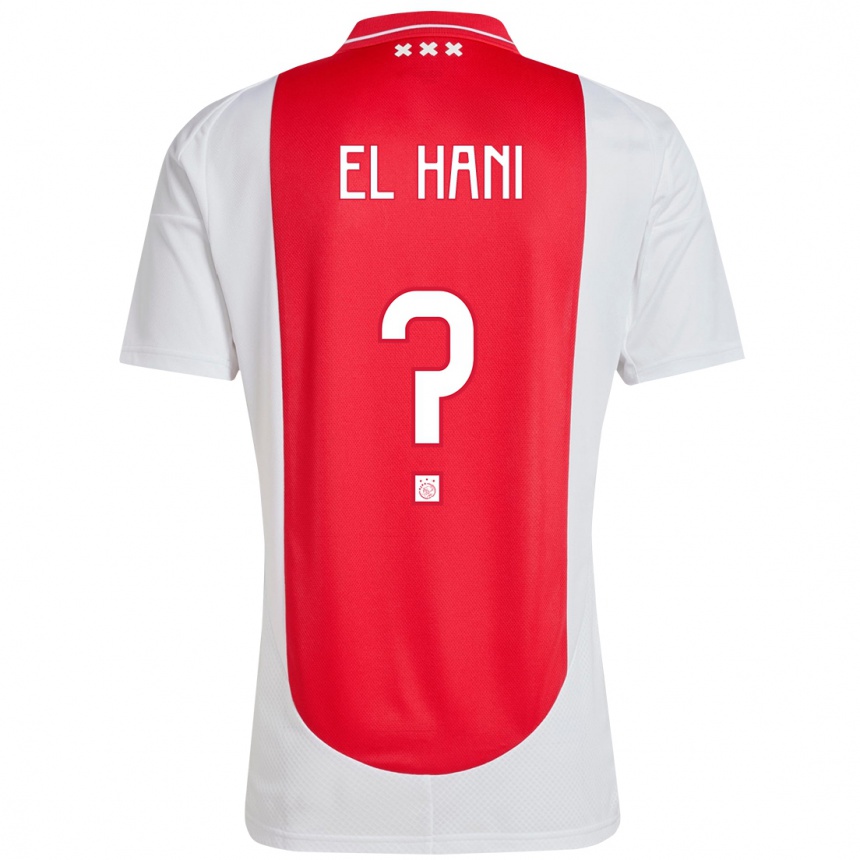 Kids Football Aymean El Hani #0 Red White Home Jersey 2024/25 T-Shirt Za