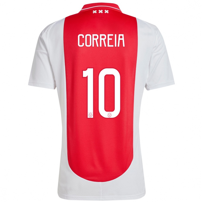 Kids Football Tim Correia #10 Red White Home Jersey 2024/25 T-Shirt Za