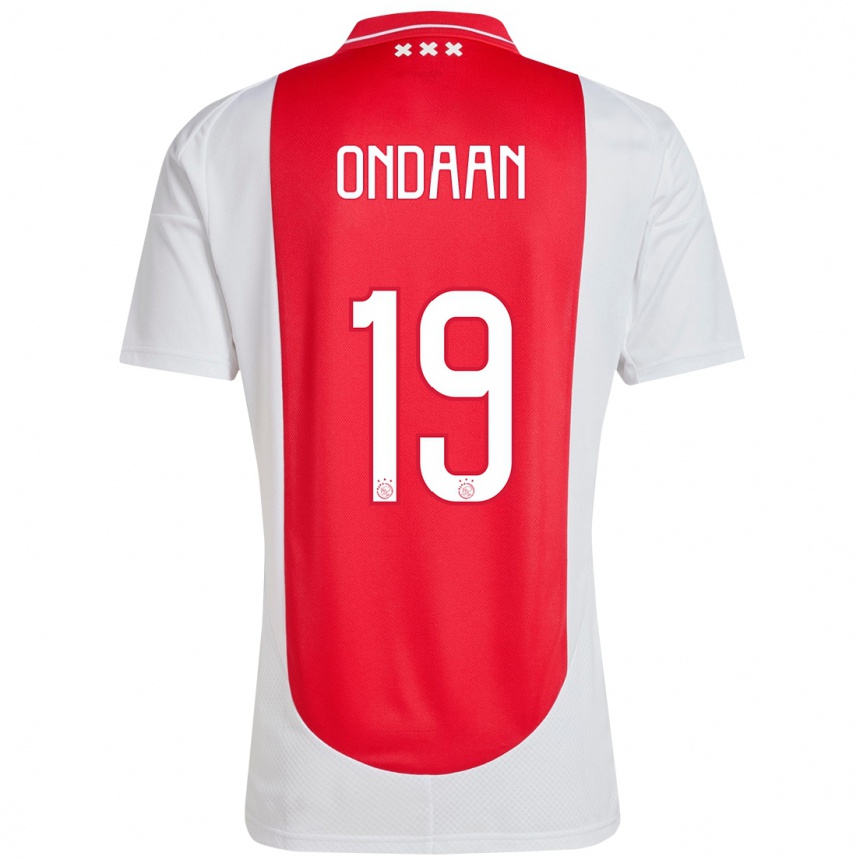 Kids Football Terell Ondaan #19 Red White Home Jersey 2024/25 T-Shirt Za