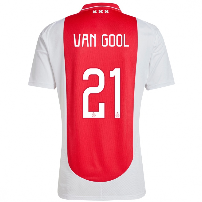 Kids Football Rosa Van Gool #21 Red White Home Jersey 2024/25 T-Shirt Za