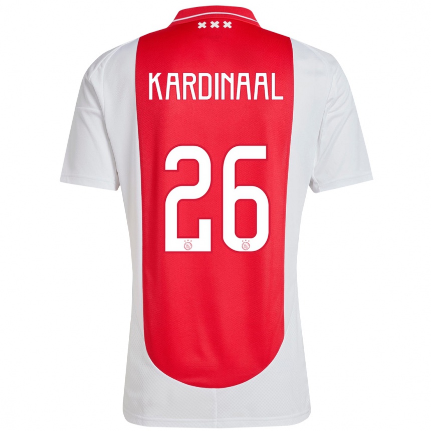 Kids Football Isa Kardinaal #26 Red White Home Jersey 2024/25 T-Shirt Za