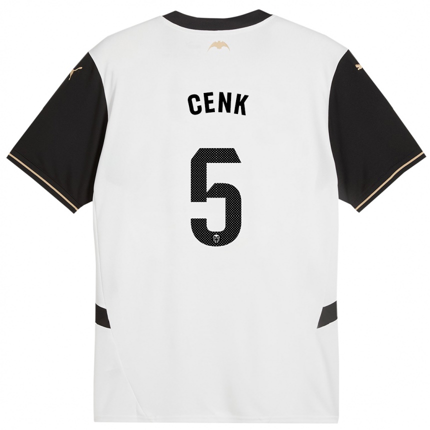 Kids Football Cenk Ozkacar #5 White Black Home Jersey 2024/25 T-Shirt Za