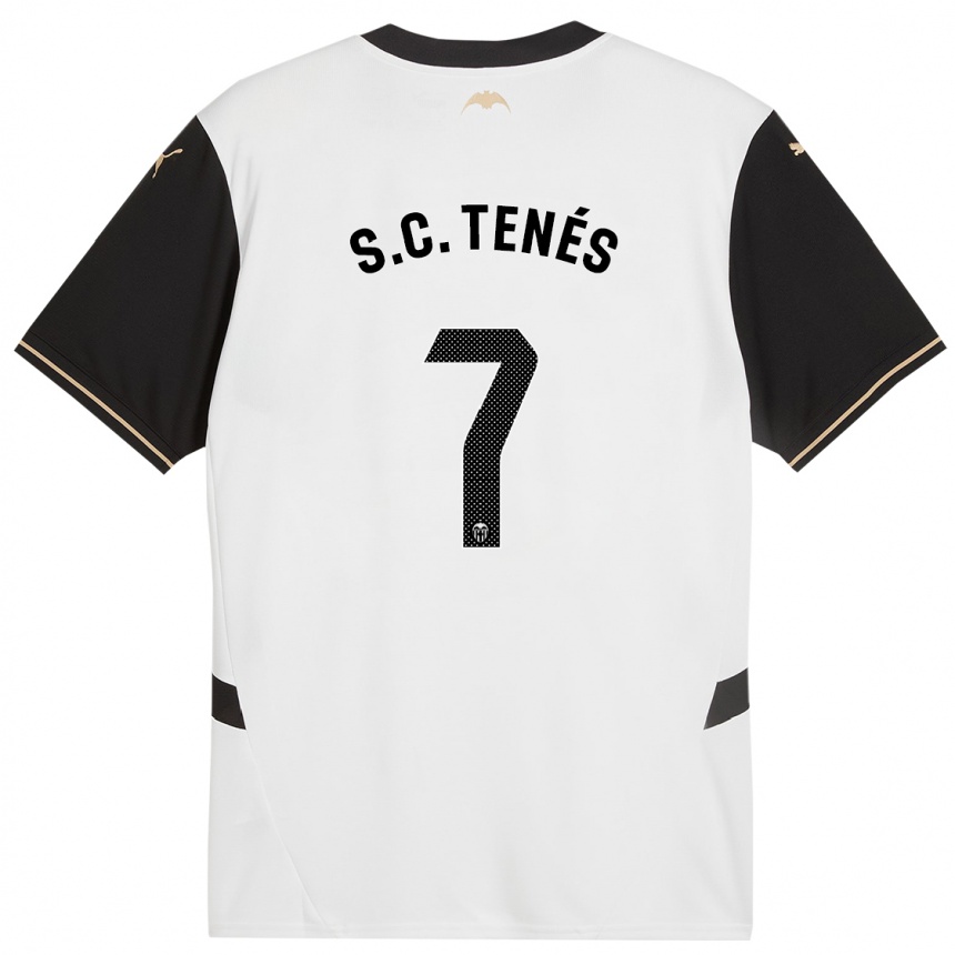 Kids Football Sergi Canós #7 White Black Home Jersey 2024/25 T-Shirt Za