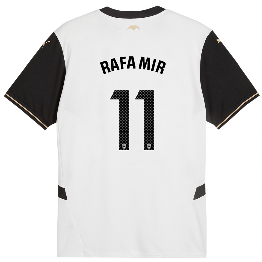 Kids Football Rafa Mir #11 White Black Home Jersey 2024/25 T-Shirt Za