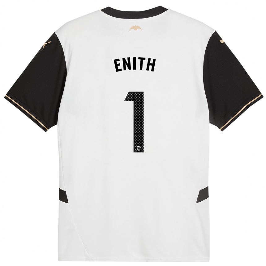 Kids Football Enith #1 White Black Home Jersey 2024/25 T-Shirt Za