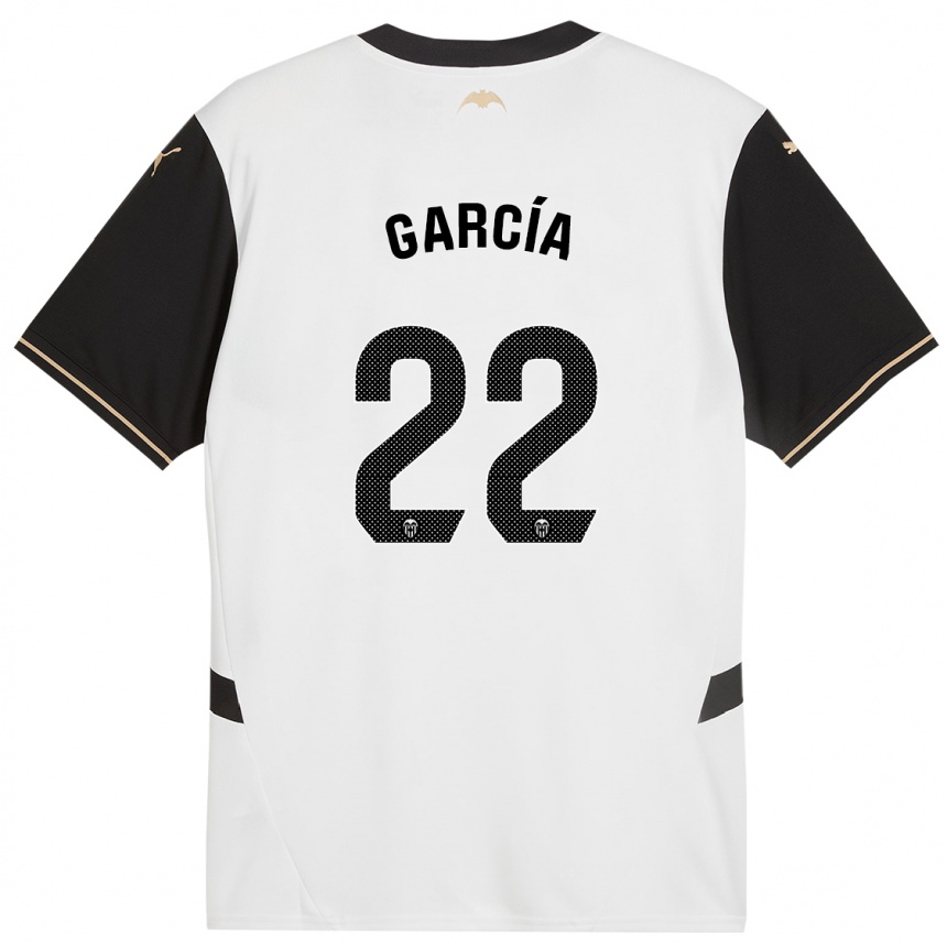 Kids Football Azael García #22 White Black Home Jersey 2024/25 T-Shirt Za