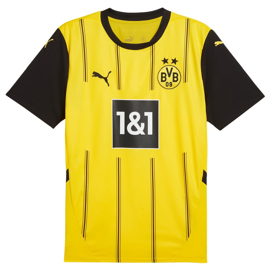 Kids Football Abu-Bekir Omer El-Zein #24 Yellow Black Home Jersey 2024/25 T-Shirt Za