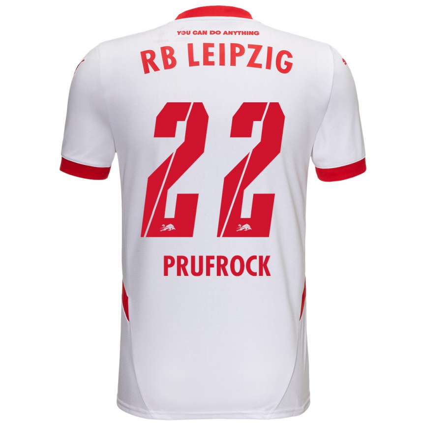 Kids Football Silas Prüfrock #22 White Red Home Jersey 2024/25 T-Shirt Za