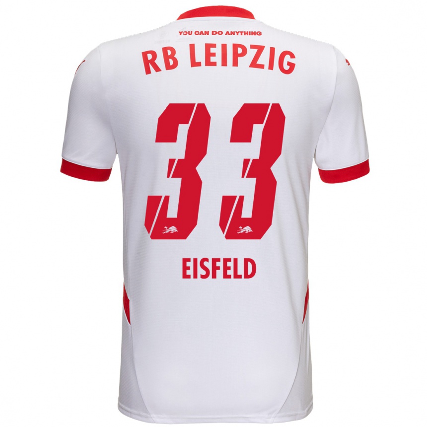 Kids Football Tom Eisfeld #33 White Red Home Jersey 2024/25 T-Shirt Za