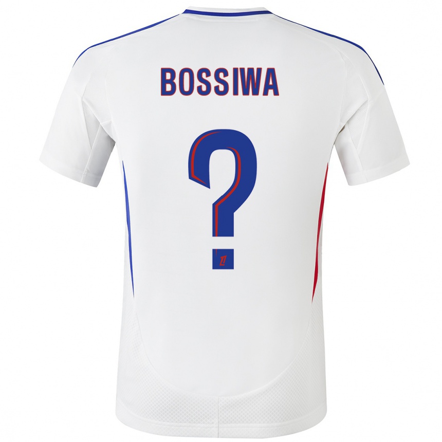 Kids Football Samuel Bossiwa #0 White Blue Home Jersey 2024/25 T-Shirt Za