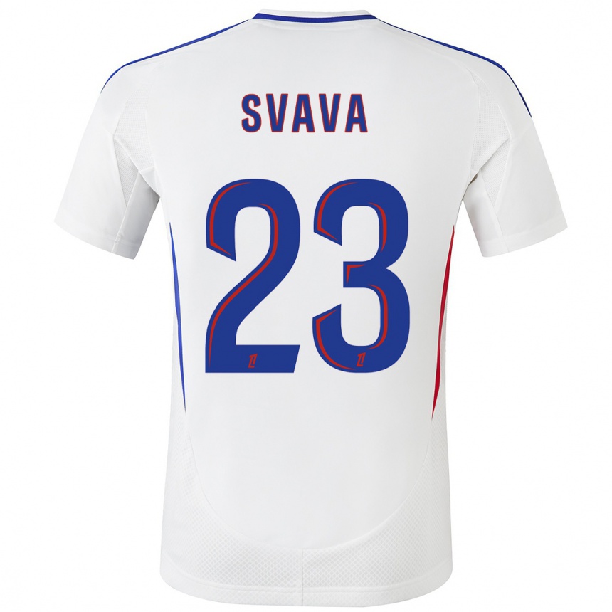 Kids Football Sofie Svava #23 White Blue Home Jersey 2024/25 T-Shirt Za