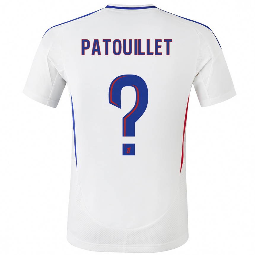 Kids Football Mathieu Patouillet #0 White Blue Home Jersey 2024/25 T-Shirt Za