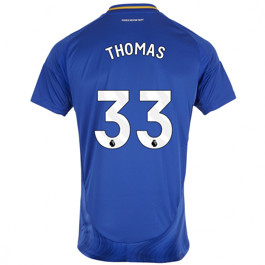 Kids Football Luke Thomas #33 Blue White Home Jersey 2024/25 T-Shirt Za