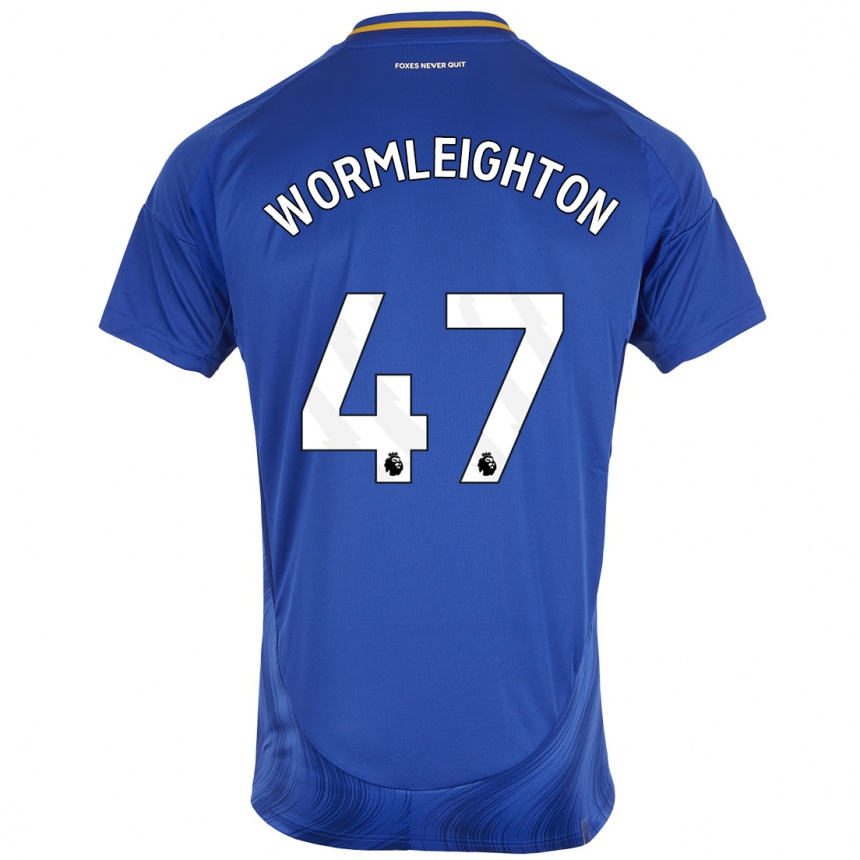 Kids Football Joe Wormleighton #47 Blue White Home Jersey 2024/25 T-Shirt Za