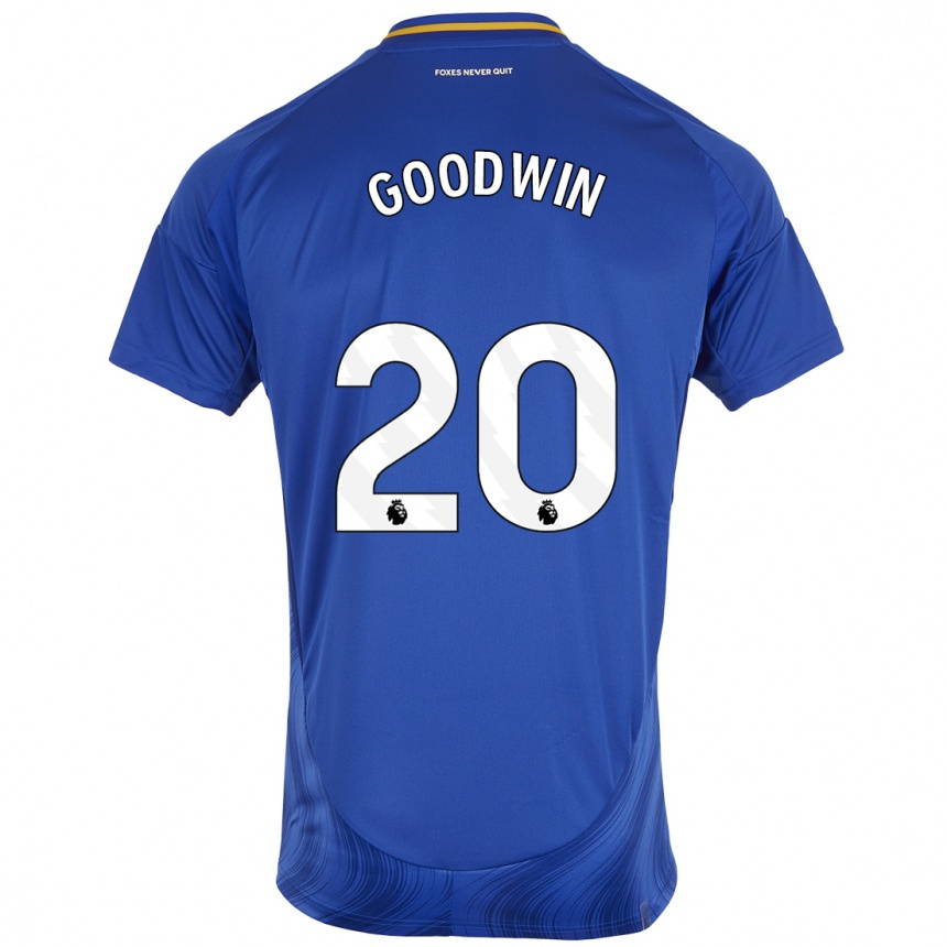 Kids Football Missy Goodwin #20 Blue White Home Jersey 2024/25 T-Shirt Za