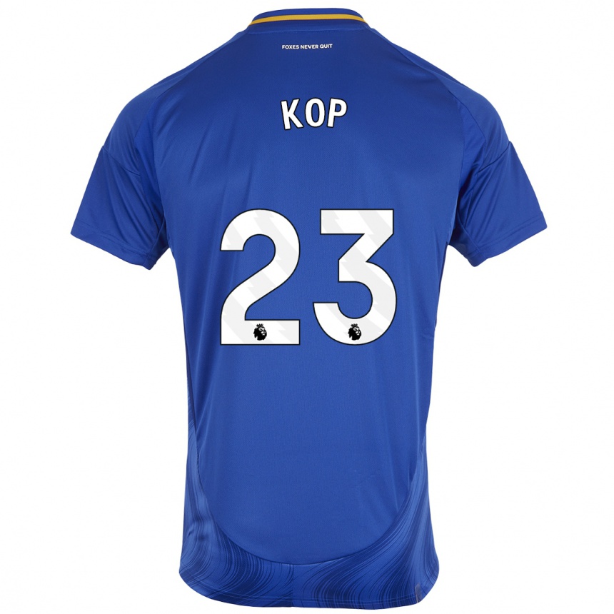 Kids Football Lize Kop #23 Blue White Home Jersey 2024/25 T-Shirt Za