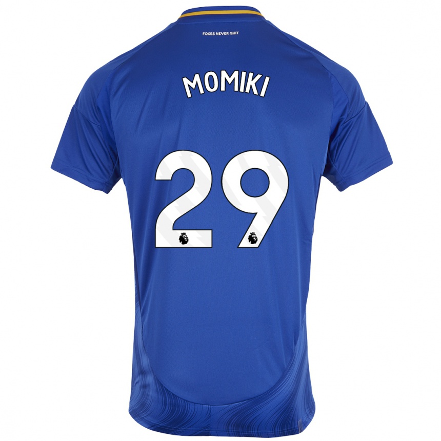 Kids Football Yuka Momiki #29 Blue White Home Jersey 2024/25 T-Shirt Za