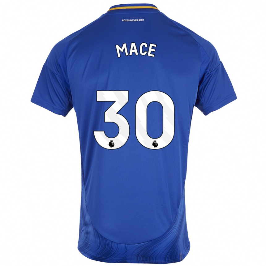 Kids Football Ruby Mace #30 Blue White Home Jersey 2024/25 T-Shirt Za