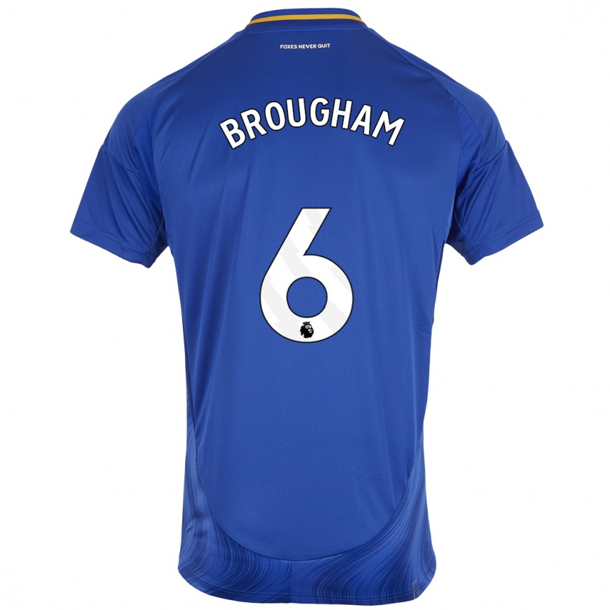 Kids Football Georgia Brougham #6 Blue White Home Jersey 2024/25 T-Shirt Za