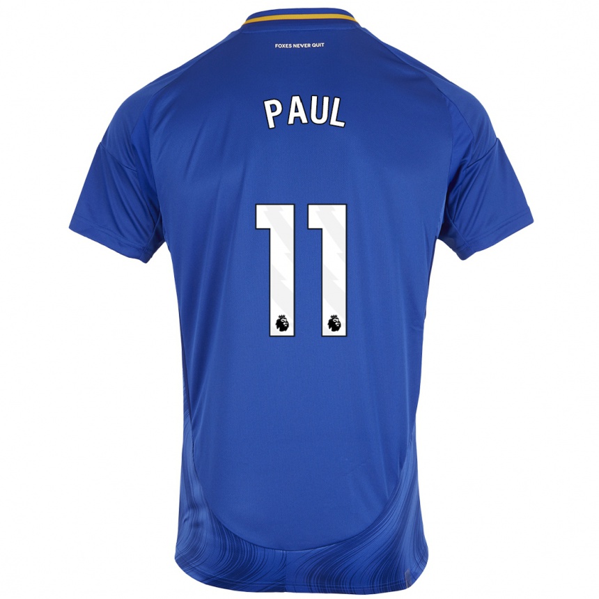 Kids Football Lachante Paul #11 Blue White Home Jersey 2024/25 T-Shirt Za