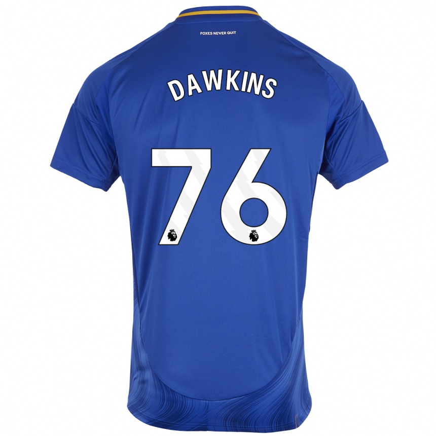 Kids Football Kartell Dawkins #76 Blue White Home Jersey 2024/25 T-Shirt Za