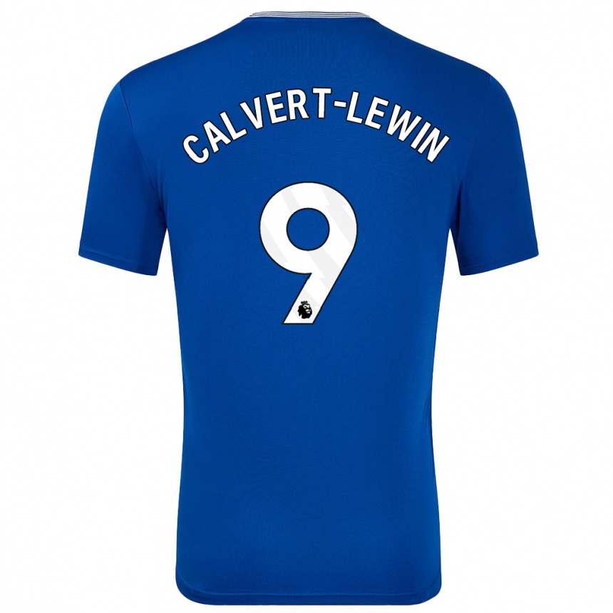 Kids Football Dominic Calvert-Lewin #9 Blue With Home Jersey 2024/25 T-Shirt Za