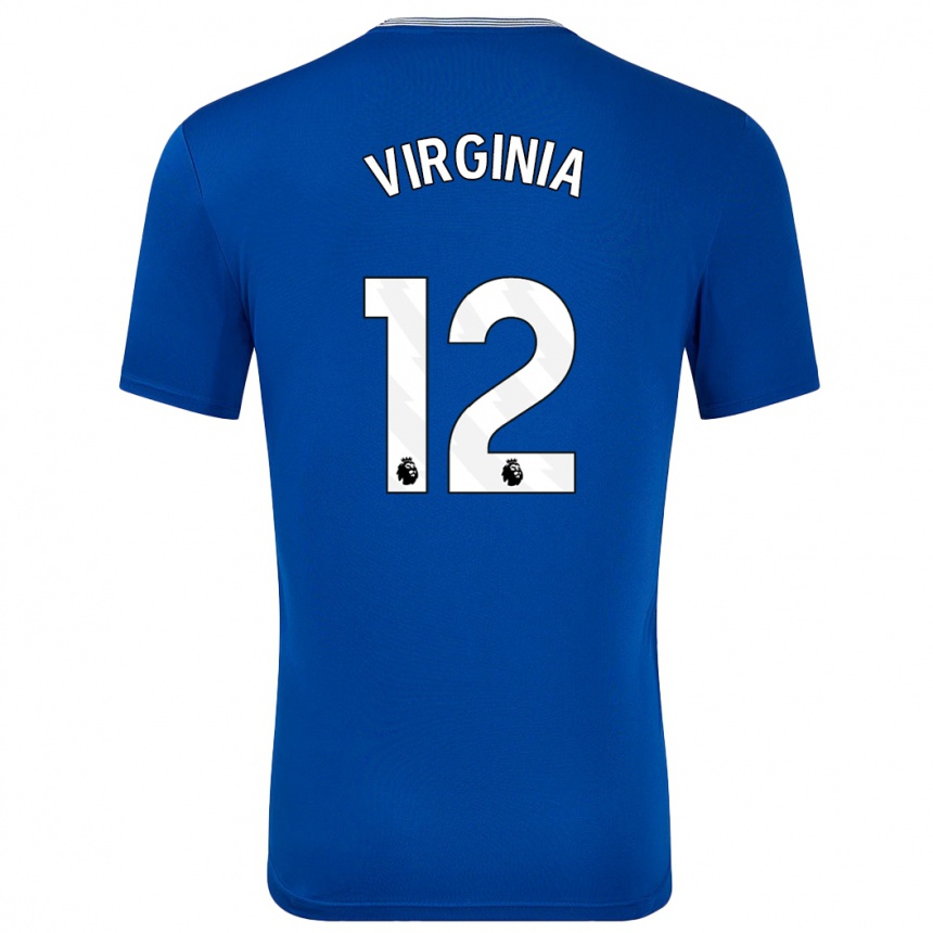 Kids Football João Virgínia #12 Blue With Home Jersey 2024/25 T-Shirt Za