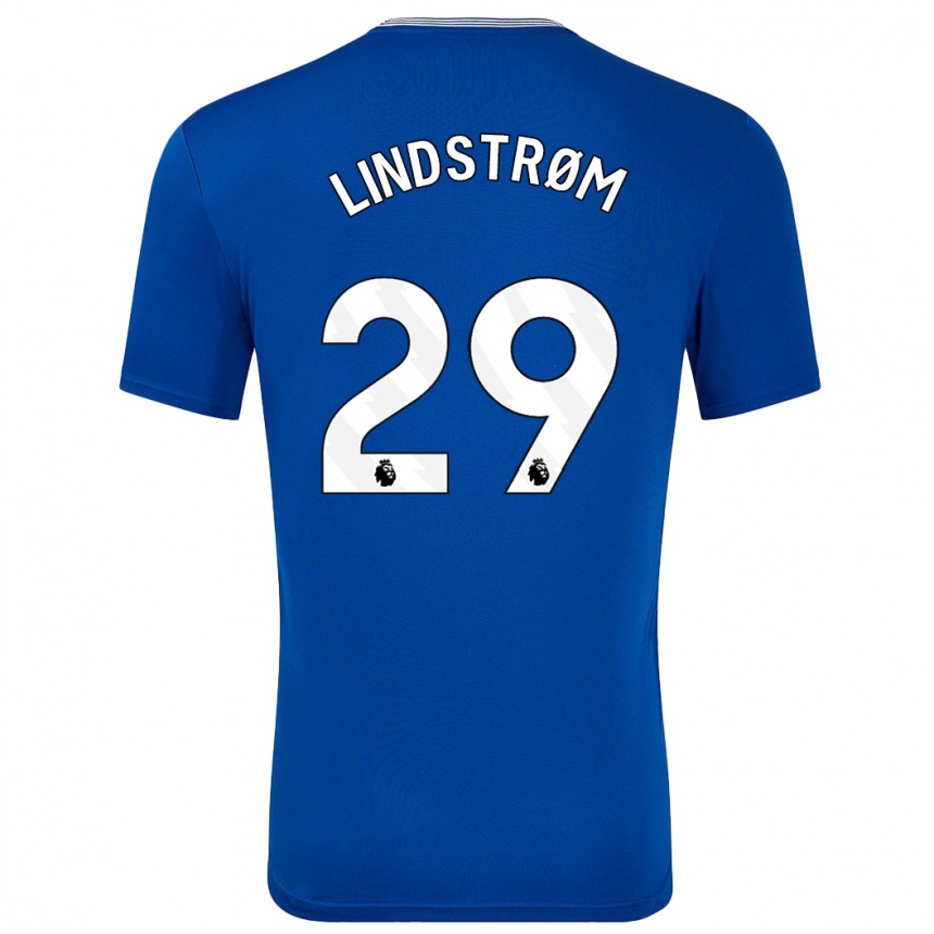 Kids Football Jesper Lindstrøm #29 Blue With Home Jersey 2024/25 T-Shirt Za