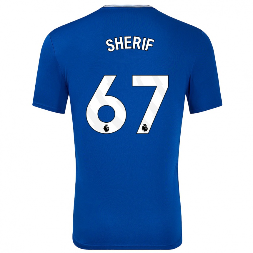 Kids Football Martin Sherif #67 Blue With Home Jersey 2024/25 T-Shirt Za