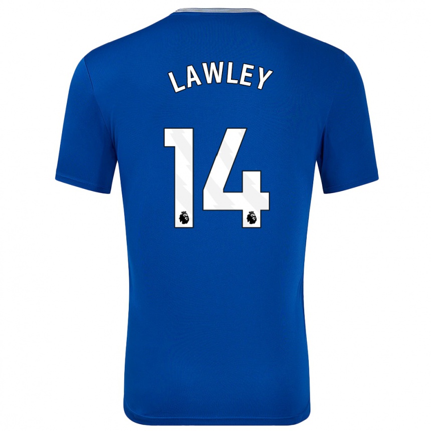 Kids Football Melissa Lawley #14 Blue With Home Jersey 2024/25 T-Shirt Za