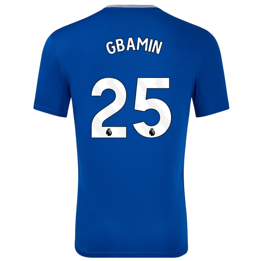 Kids Football Jean-Philippe Gbamin #25 Blue With Home Jersey 2024/25 T-Shirt Za