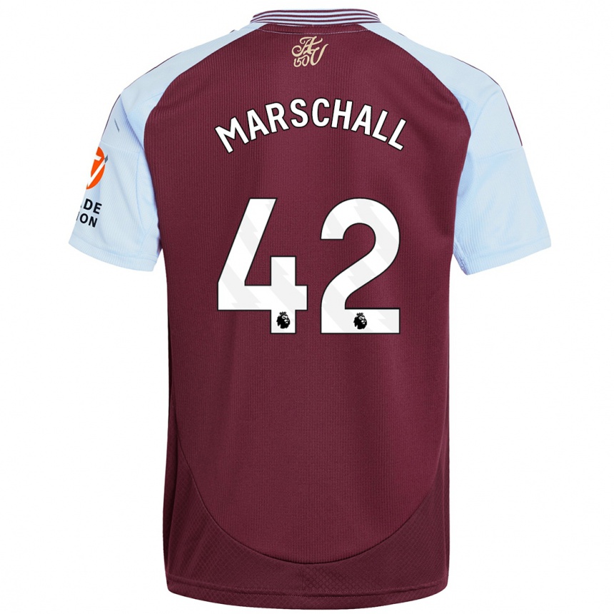 Kids Football Filip Marschall #42 Burgundy Sky Blue Home Jersey 2024/25 T-Shirt Za