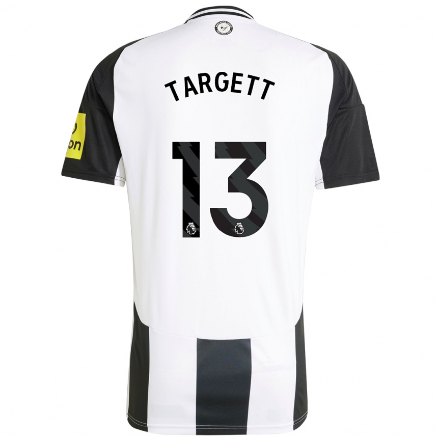 Kids Football Matt Targett #13 White Black Home Jersey 2024/25 T-Shirt Za