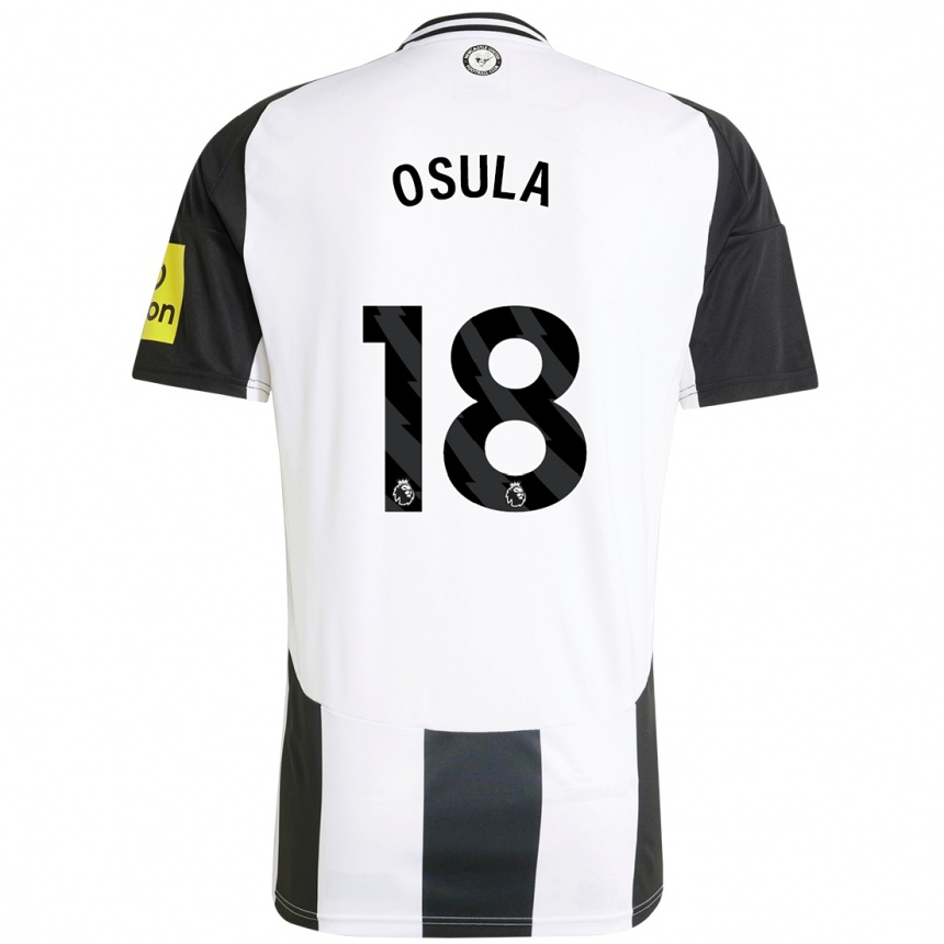 Kids Football William Osula #18 White Black Home Jersey 2024/25 T-Shirt Za