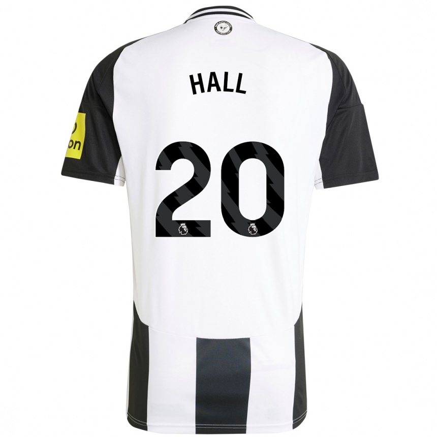 Kids Football Lewis Hall #20 White Black Home Jersey 2024/25 T-Shirt Za