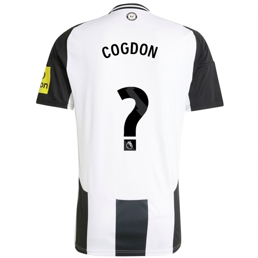 Kids Football Jude Cogdon #0 White Black Home Jersey 2024/25 T-Shirt Za