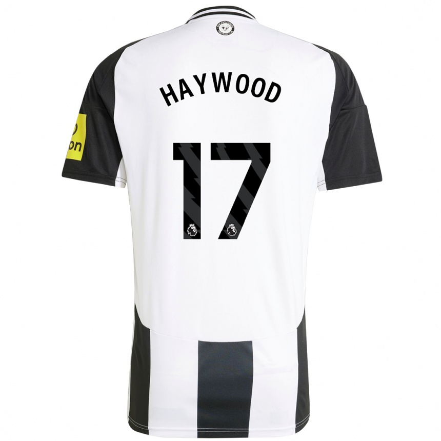 Kids Football Sophie Haywood #17 White Black Home Jersey 2024/25 T-Shirt Za