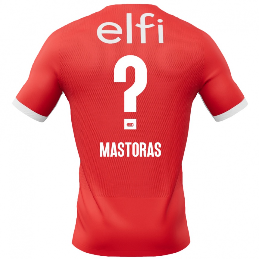 Kids Football Enoch Mastoras #0 Red White Home Jersey 2024/25 T-Shirt Za