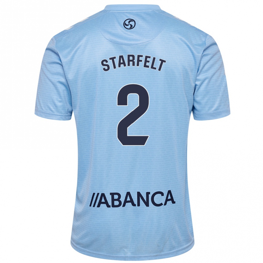 Kids Football Carl Starfelt #2 Sky Blue Home Jersey 2024/25 T-Shirt Za