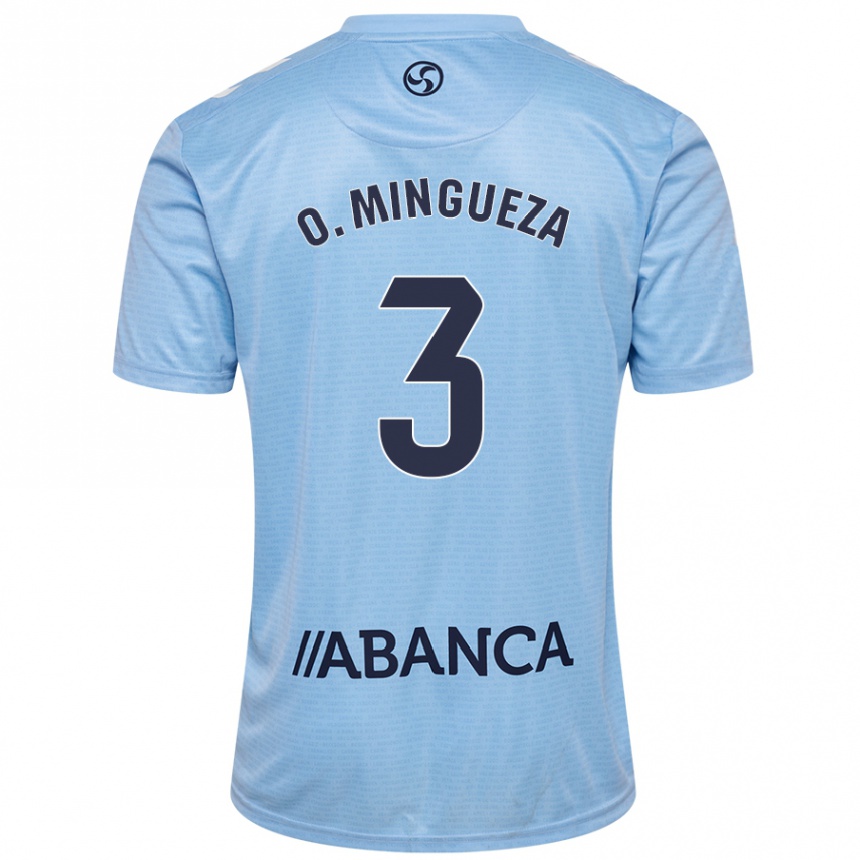 Kids Football Óscar Mingueza #3 Sky Blue Home Jersey 2024/25 T-Shirt Za