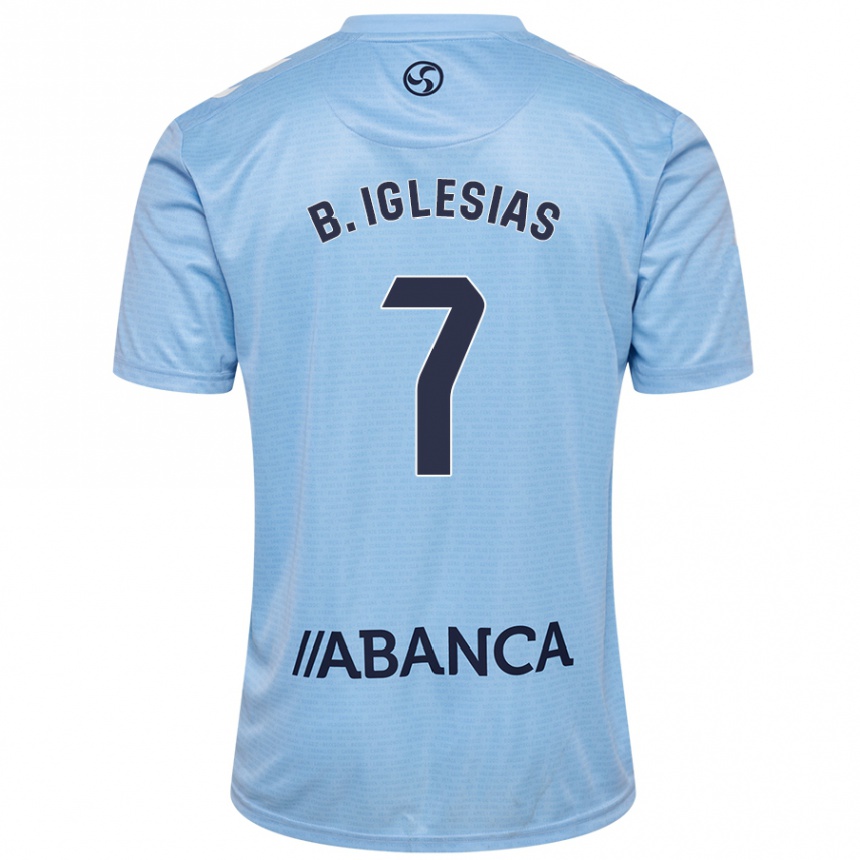 Kids Football Borja Iglesias #7 Sky Blue Home Jersey 2024/25 T-Shirt Za