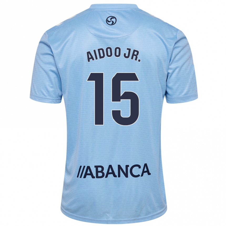 Kids Football Joseph Aidoo #15 Sky Blue Home Jersey 2024/25 T-Shirt Za