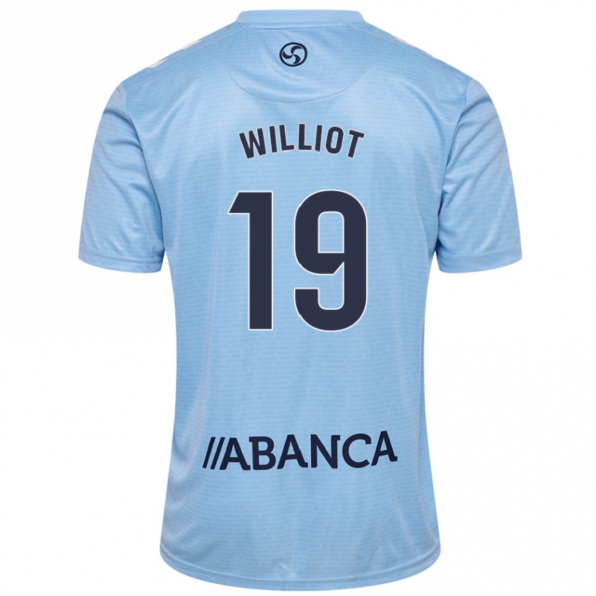 Kids Football Williot Swedberg #19 Sky Blue Home Jersey 2024/25 T-Shirt Za