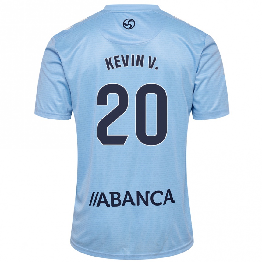 Kids Football Kevin Vázquez #20 Sky Blue Home Jersey 2024/25 T-Shirt Za