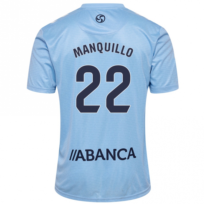 Kids Football Javier Manquillo #22 Sky Blue Home Jersey 2024/25 T-Shirt Za