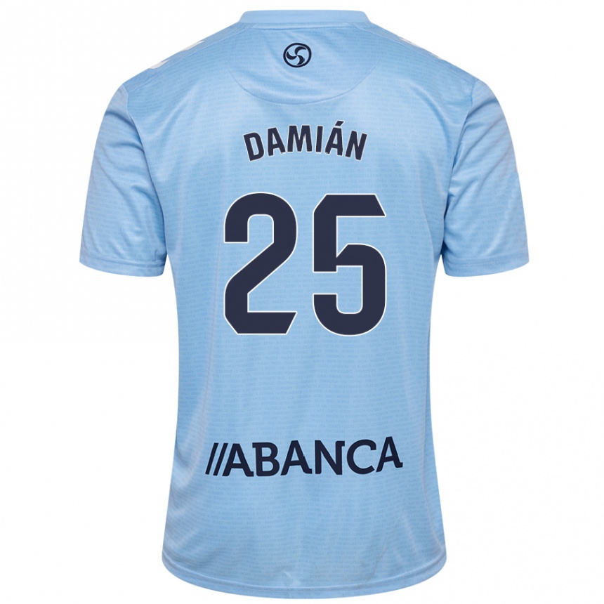 Kids Football Damián Rodríguez #25 Sky Blue Home Jersey 2024/25 T-Shirt Za