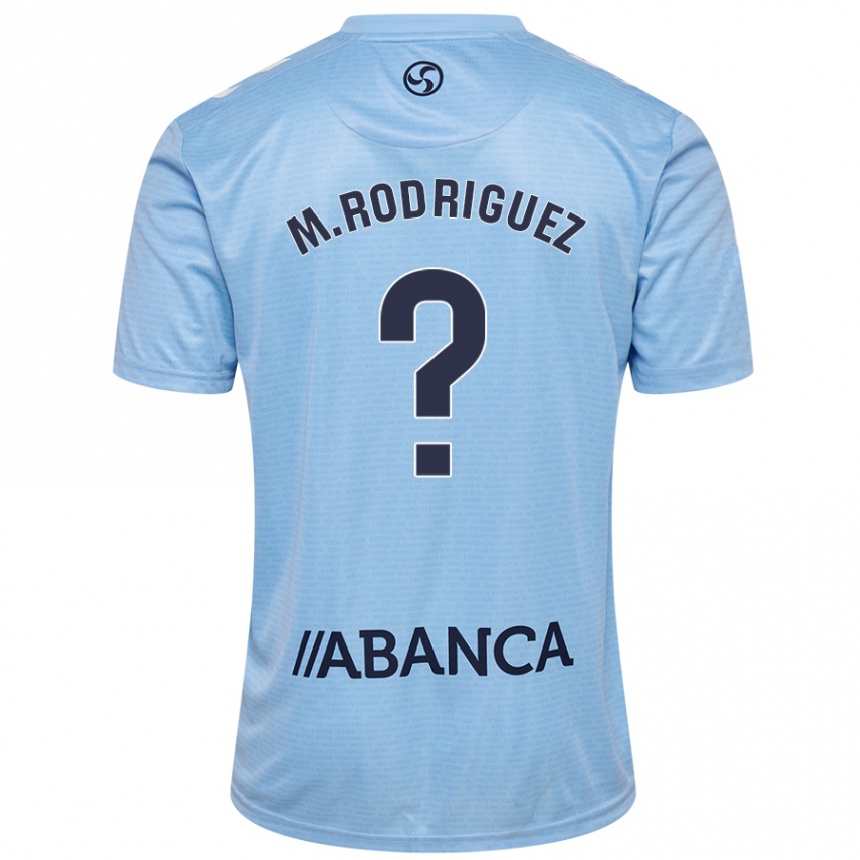 Kids Football Manu Rodríguez #0 Sky Blue Home Jersey 2024/25 T-Shirt Za