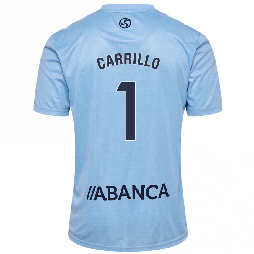 Kids Football Coke Carrillo #1 Sky Blue Home Jersey 2024/25 T-Shirt Za