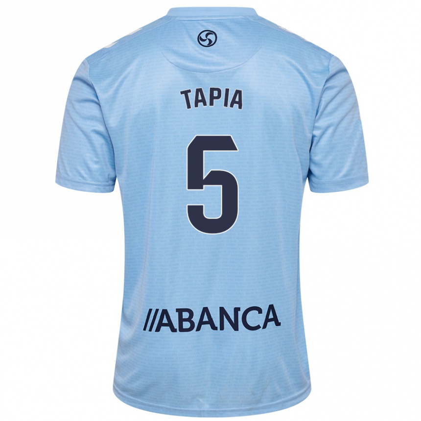 Kids Football Renato Tapia #5 Sky Blue Home Jersey 2024/25 T-Shirt Za